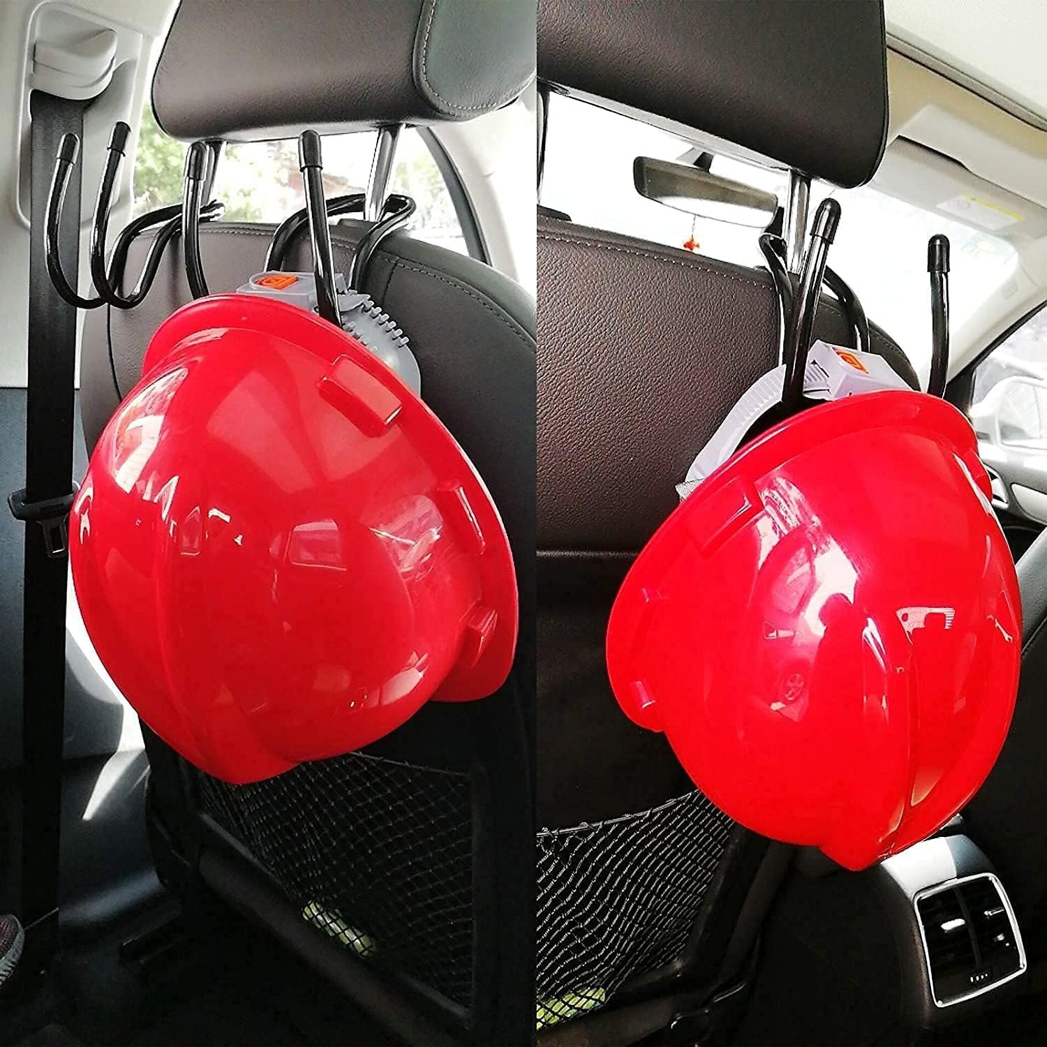 2 Pack Flexible Over The Seat Hard Hat Rack Holder for Vehicle Truck Car