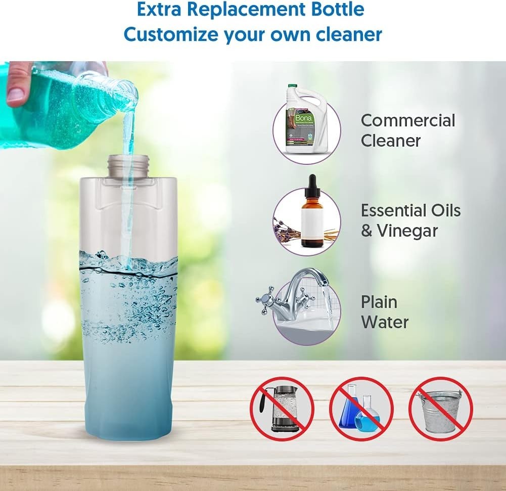 Refillable 410ML Bottle for Spray Mop – Perfect Fit, No Leaks for Floor Cleaning