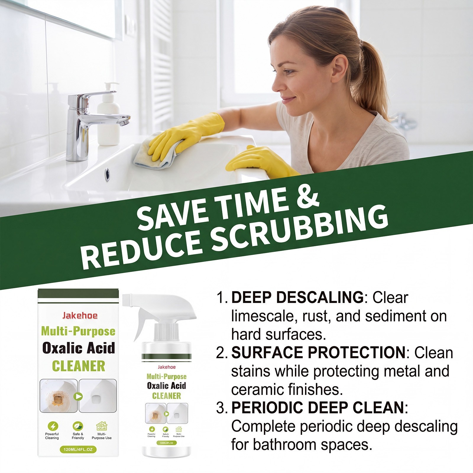 Oxalics Acids Cleaner 120ml Rust-Stain And Scale Remover Surfaces Liquid Formula
