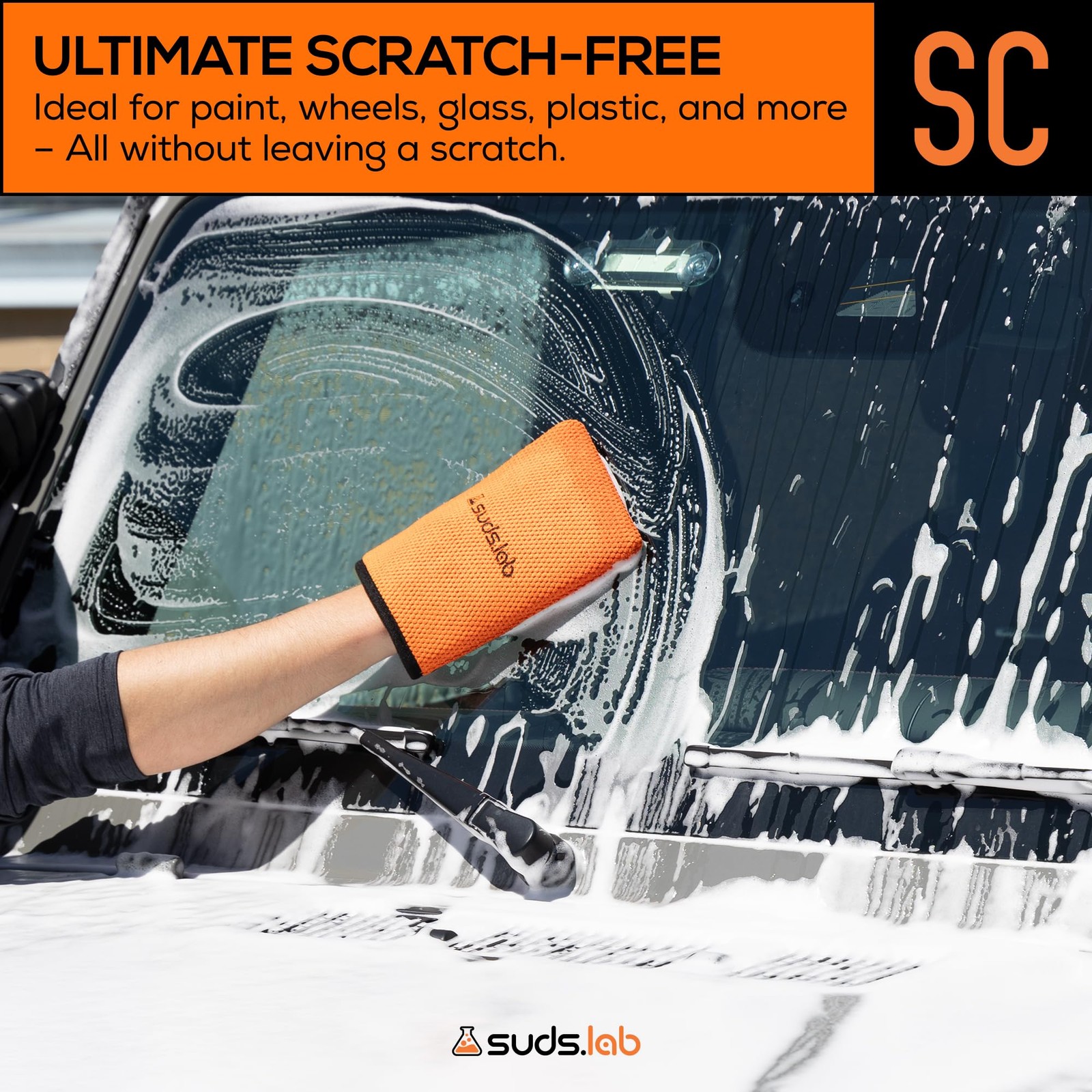Suds Lab SC Synthetic Clay Mitt for Car Detailing – Reusable Clay Bar Mitt to…