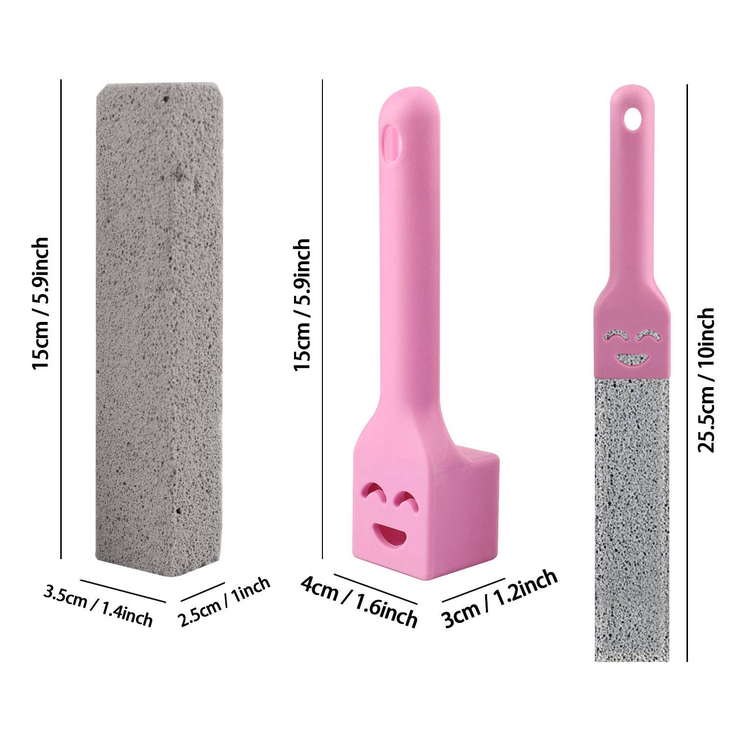 5/6 Packs Heavy Duty Handle Pumice Stone Cleaner Toilet Sink Hard Stain Remover