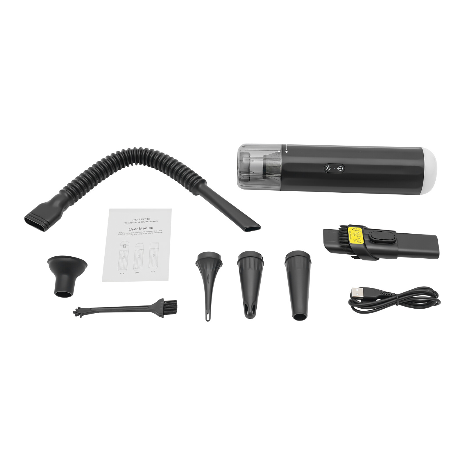 Handheld Vacuum Cleaner Cordless 10000Pa Strong Suction 110W with 6Nozzles&Light