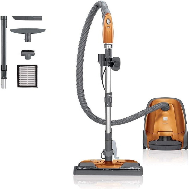 Kenmore 81214 200 Pet Friendly Canister Vacuum HEPA 2-Motor 3 Tools Orange