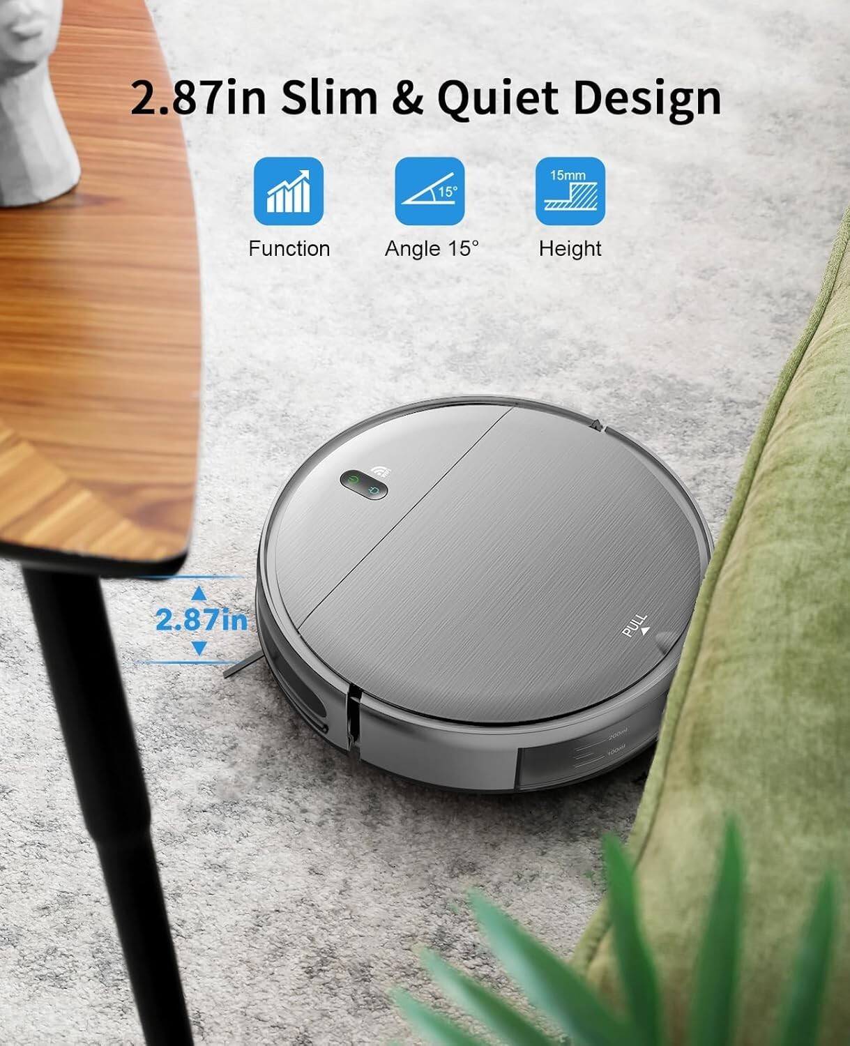 MAMNV Robot Vacuum and Mop Combo,WiFi/App, Robotic Vacuum Cleaner BR151