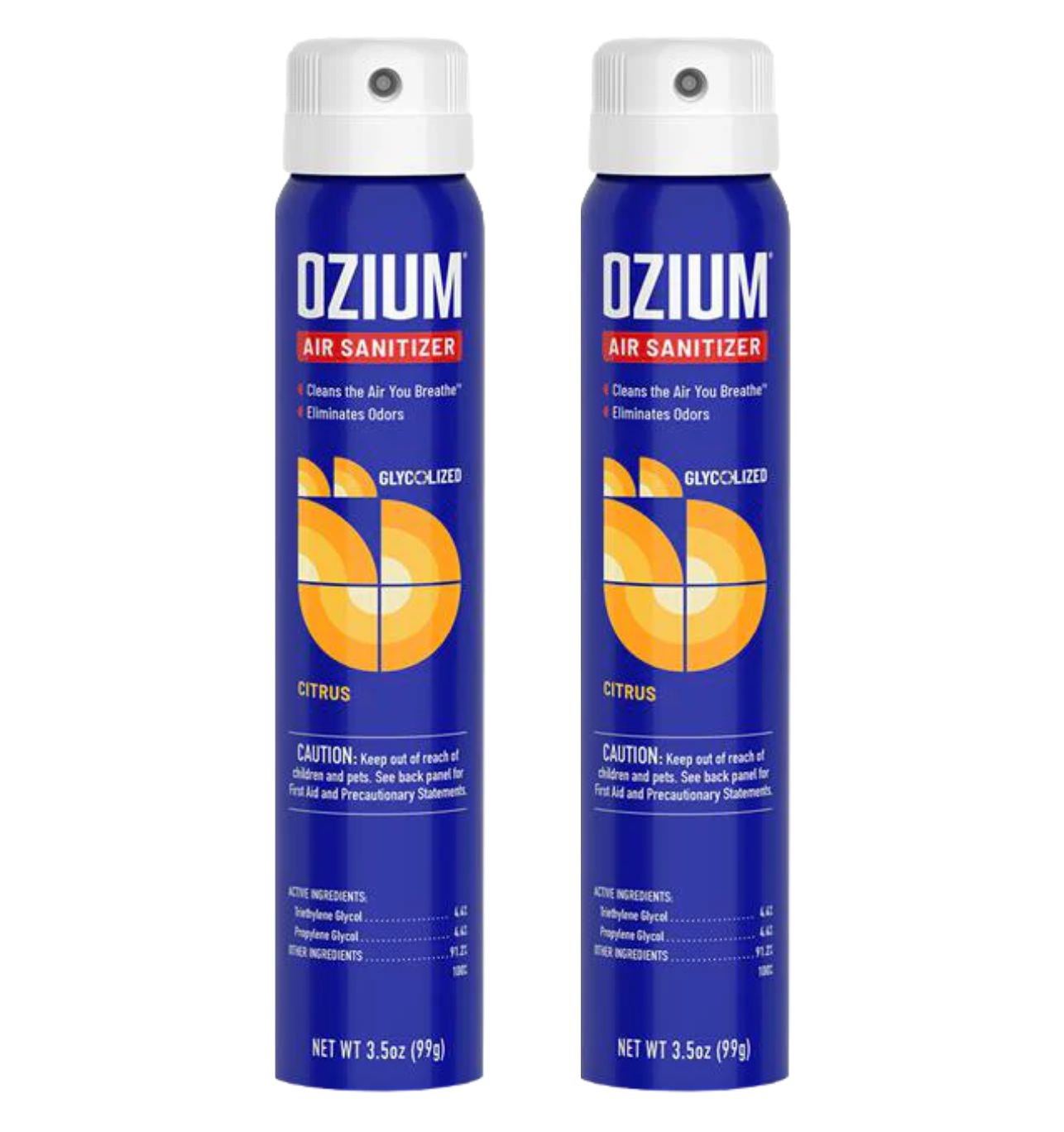 Ozium Air Spray 3.5 oz, Odor Reducing Spray for Home, Car&Office, Citrus, 2 Pack