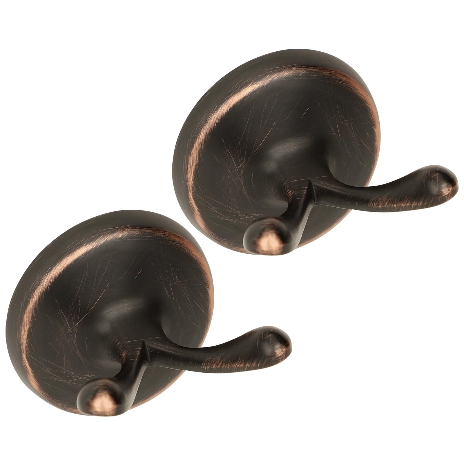 2 Pack Oil Rubbed Bronze Double Towel Robe Hook Wall Mount Bathroom