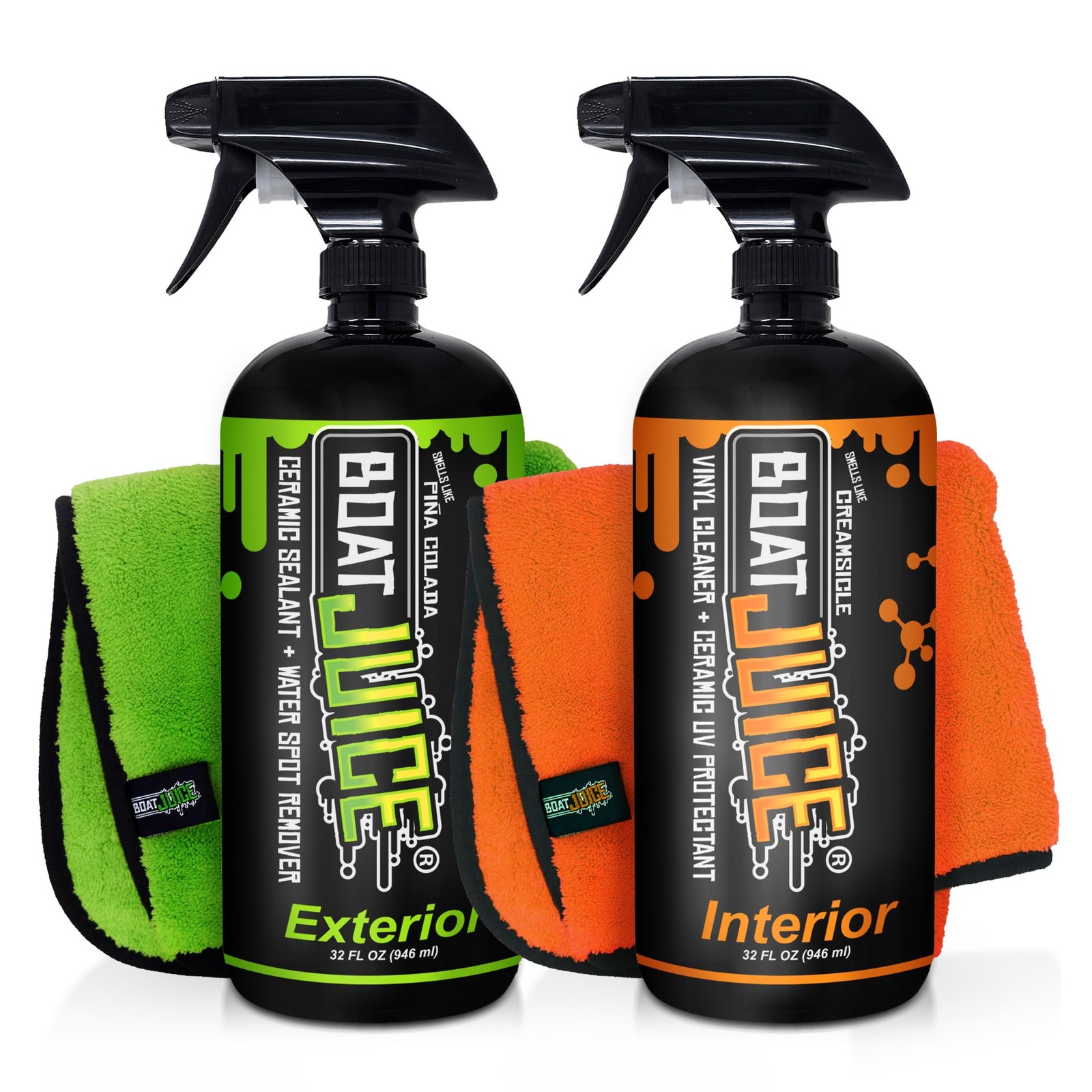 Boat Juice Necessity Boat Cleaner Kit | Exterior Water Spot Remover Interior …
