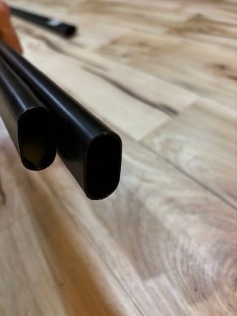 5 pieces – Oval Closet Wardrobe Rod Poles – Dark Bronze 6’ea – 72″ cut to length