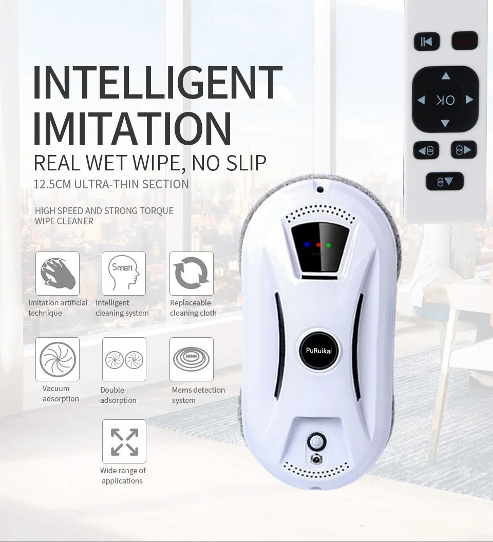 Ultra thin Robot vacuum cleaner window cleaning robot window cleaner electric