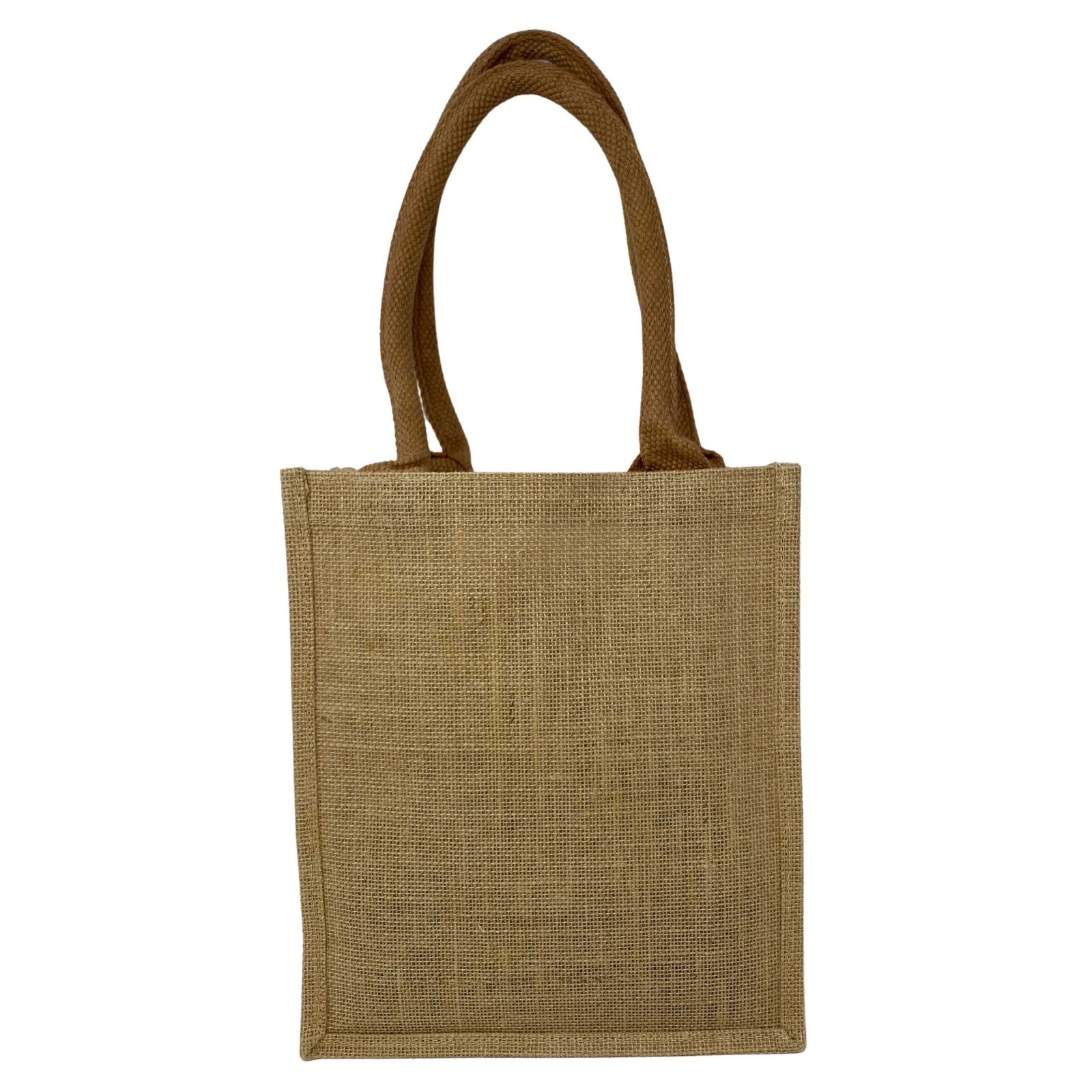 Jute Burlap Tote Bag with Handles (11 x 9.5 in) Lunch DIY Art Blank Beach