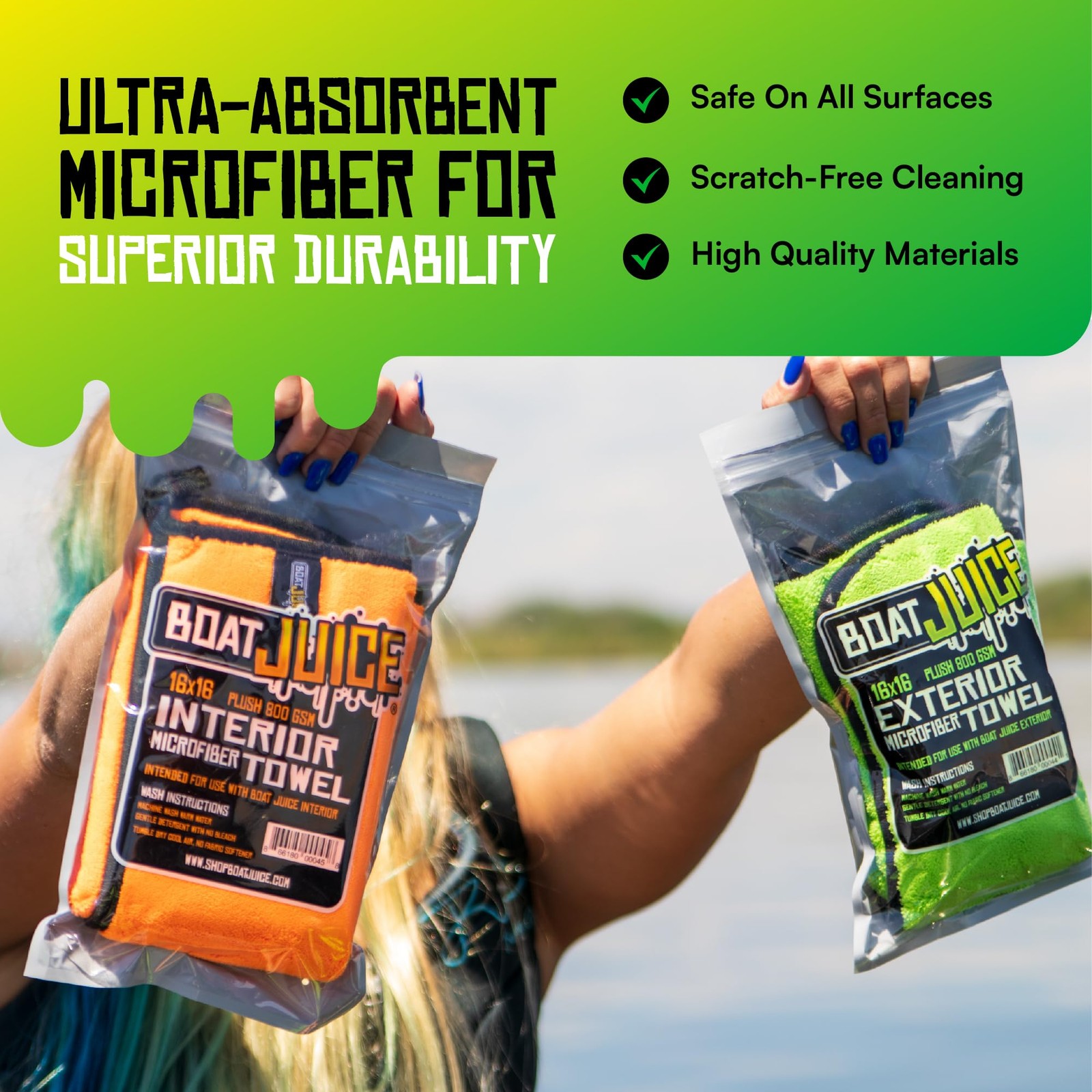 Boat Juice Necessity Boat Cleaner Kit | Exterior Water Spot Remover Interior …