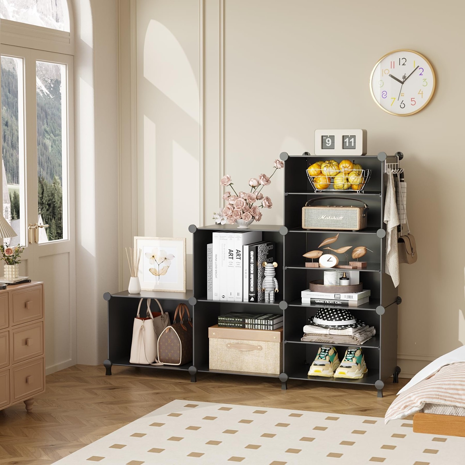 6 Cube Closet Organizer Storage Shelves – Stackable Portable DIY Shelving Unit f