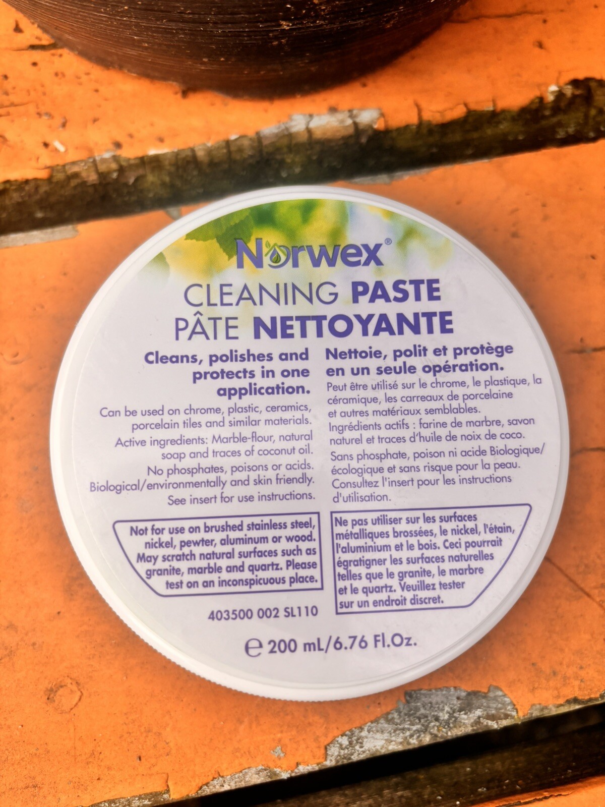 NEW NORWEX Cleaning Paste 200 mL / 6.76 oz Cleanse, Polishes, Protects