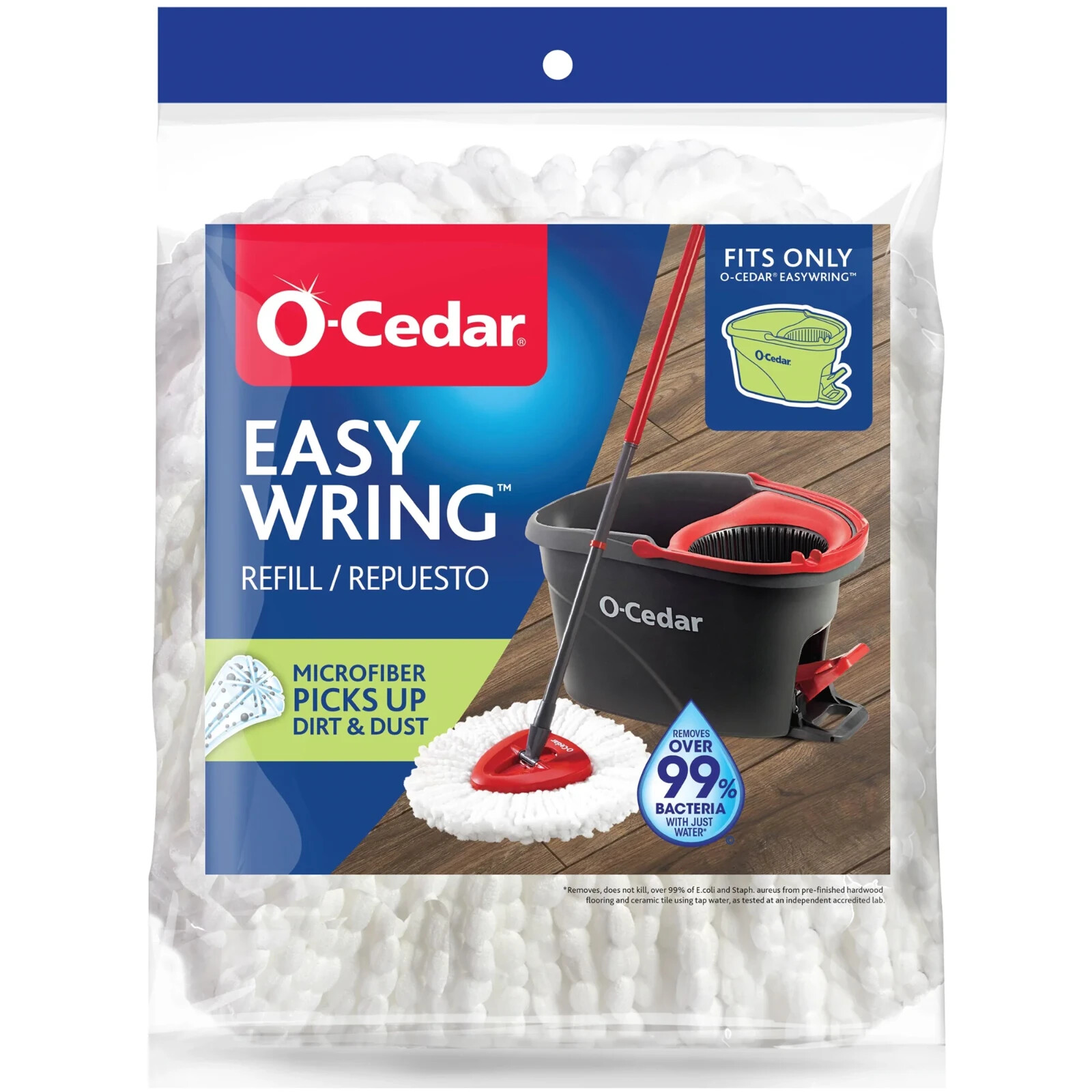 O-Cedar EasyWring Spin Mop Microfiber Refill (Pack of 4) Brand New