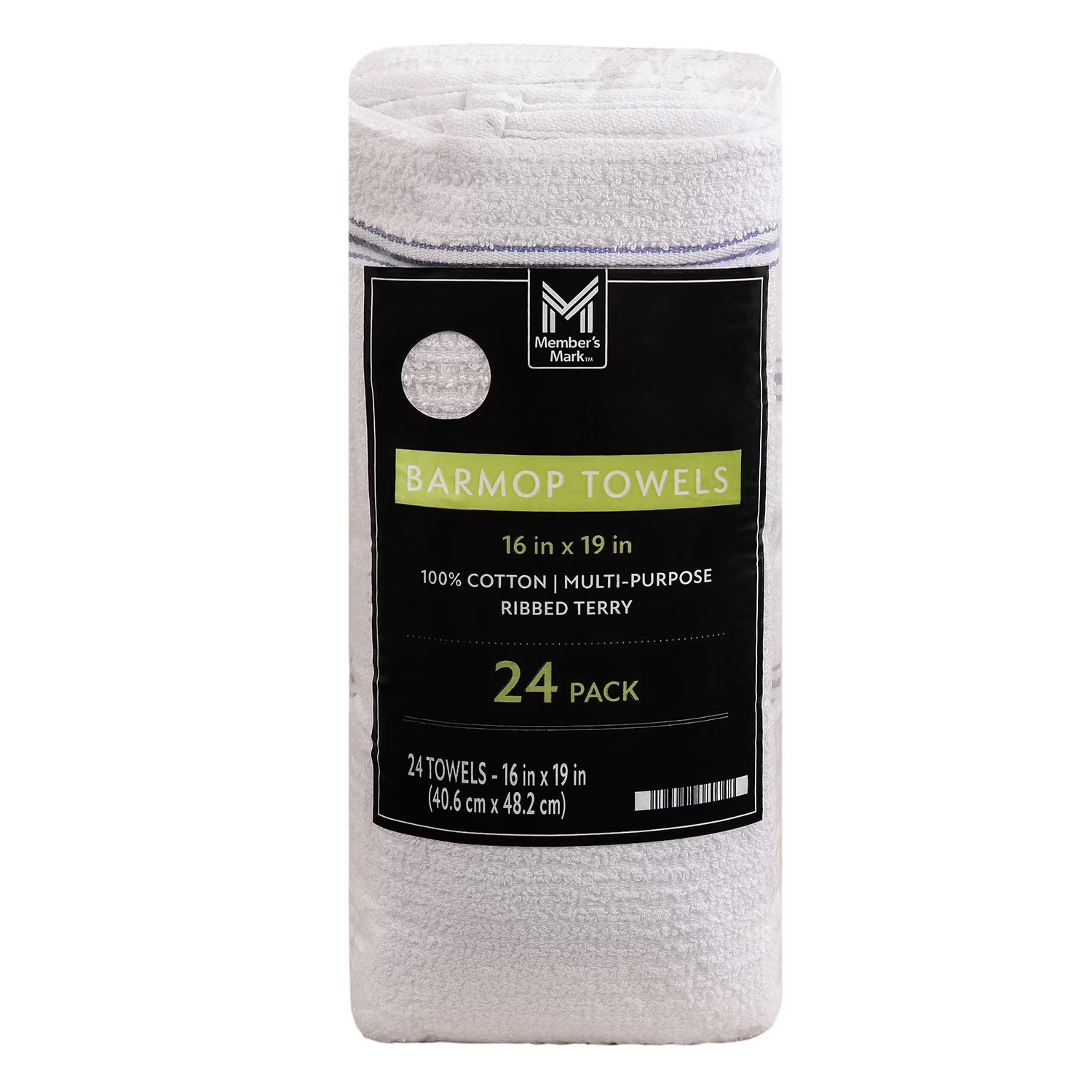 Member’s Mark Cotton Bar Mop Towels 24 Pack 16×19″ Absorbent Kitchen Cleaning