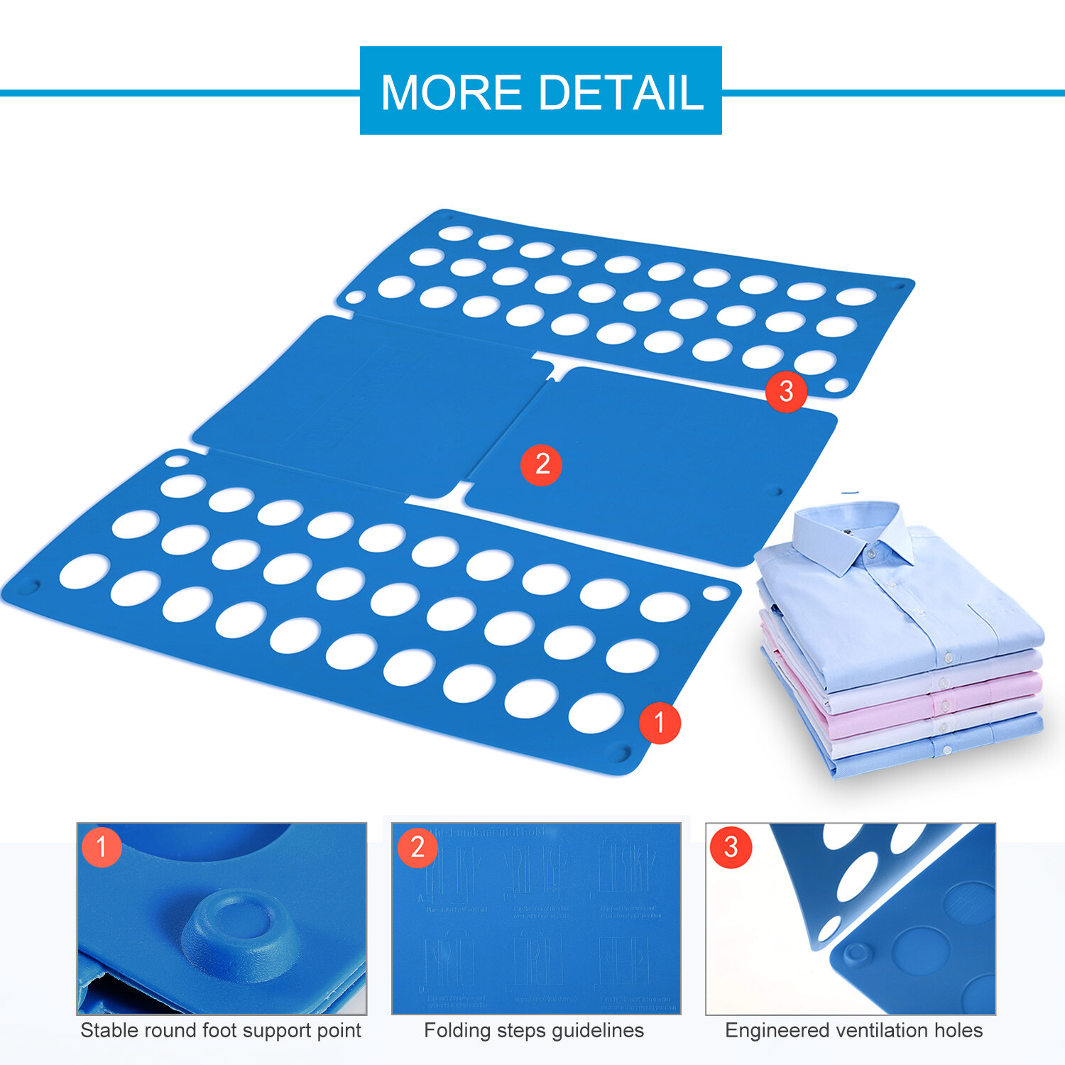 Adjustable T-Shirt Clothes Fast Folder Folding Board Laundry Organizer For Adult