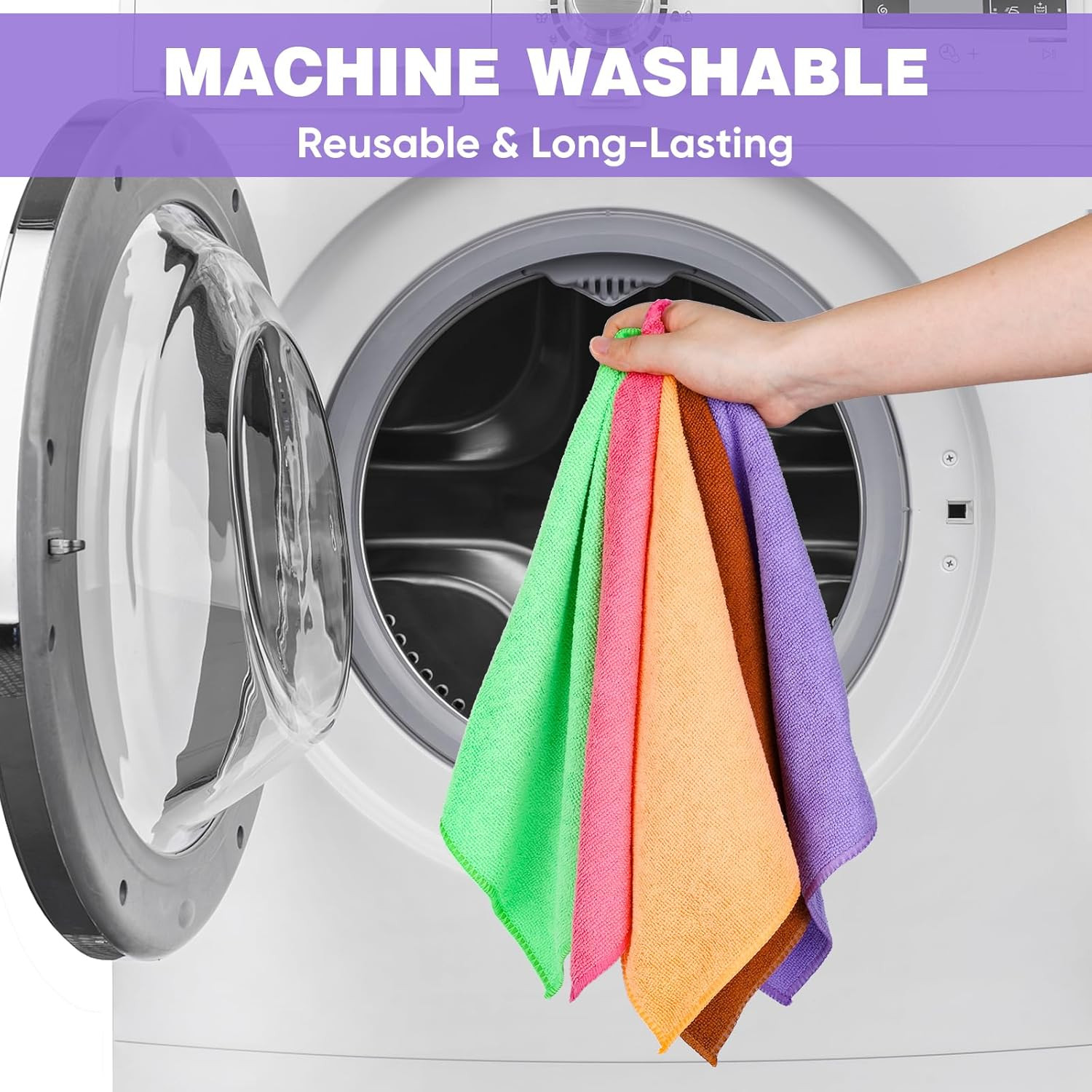 10 Colors Microfiber Cleaning Cloths, 10 Pack Assorted Cleaning Rags | Microfibe