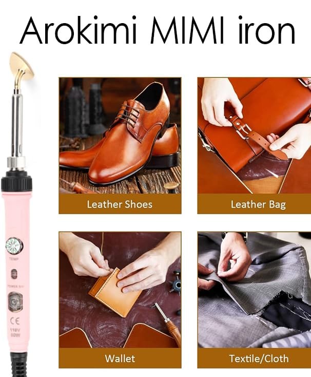 Mini Iron 80W Tiny Iron for Small Crafts Patches Clothes Shoes Hats Adjustabl…
