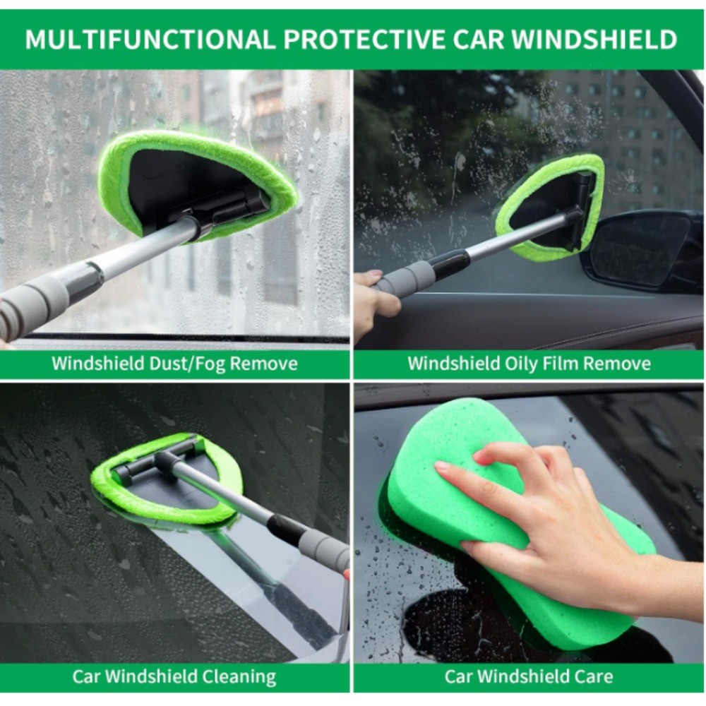 15x Windshield Cleaner Wand Microfiber Car Inside Window Cleaning Tool Anti Fog