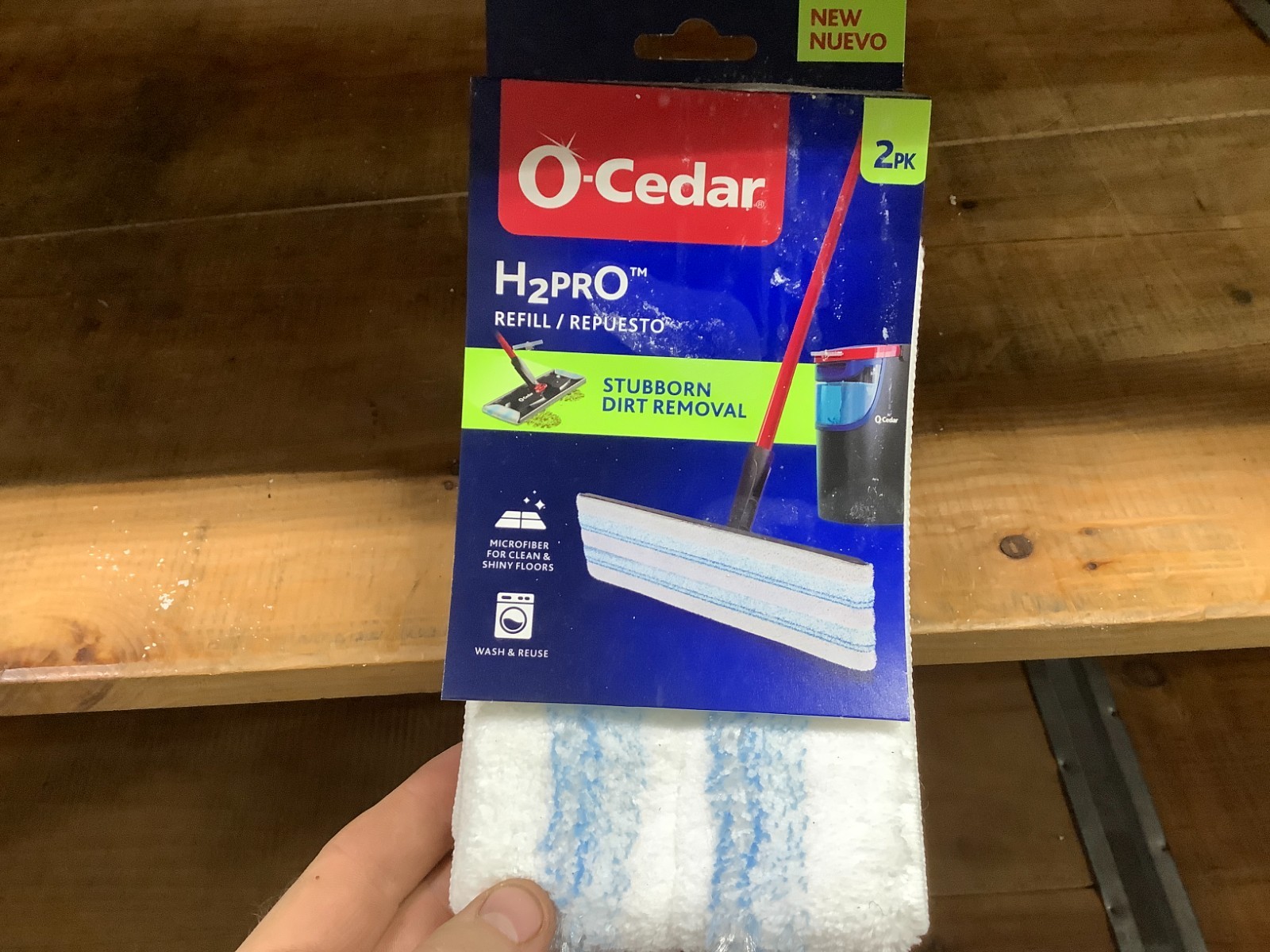 New O-Cedar H2prO Flat Mop Microfiber Refill Machine Washable Reusable 2 PACK