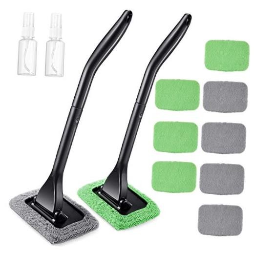 2 Pack Windshield Cleaner Car Window Cleaner Auto Window Cleaner Gray, Green