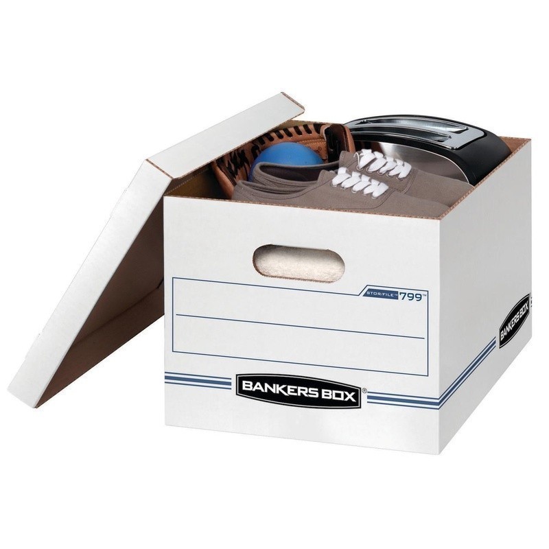 Stackable Storage Boxes 10 Pack File Organizers Lift Off Lid Home Office New