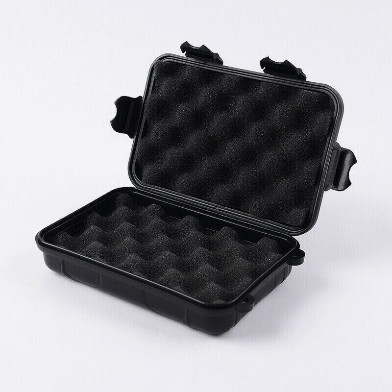 4pcs Black Plastic Sealed Storage Box Waterproof Case Dust-proof Dry Outdoor NEW
