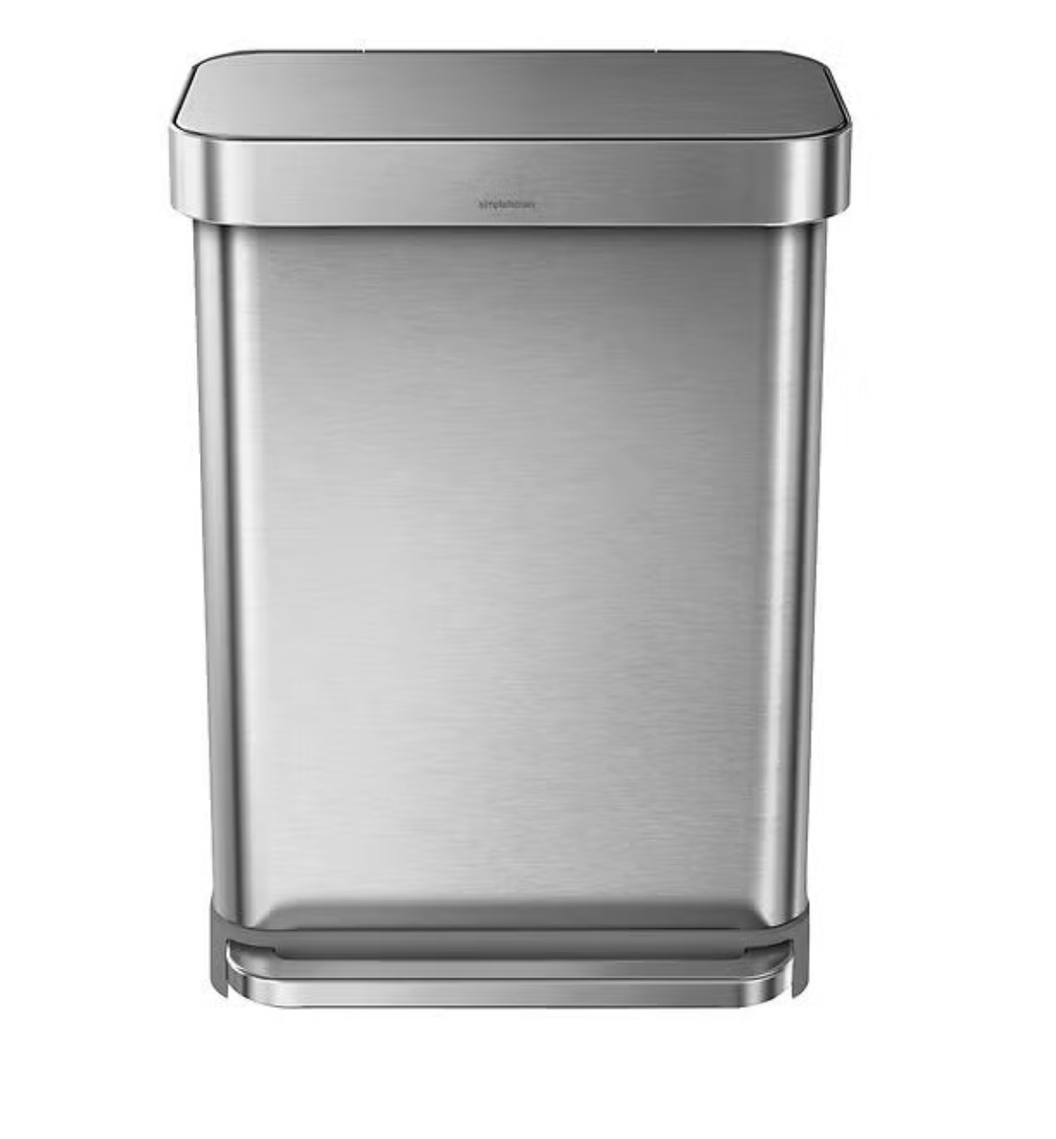 *SALES* simplehu.man Step Trash Can Stainless Steel with Liner Pocket 14.5gal55L