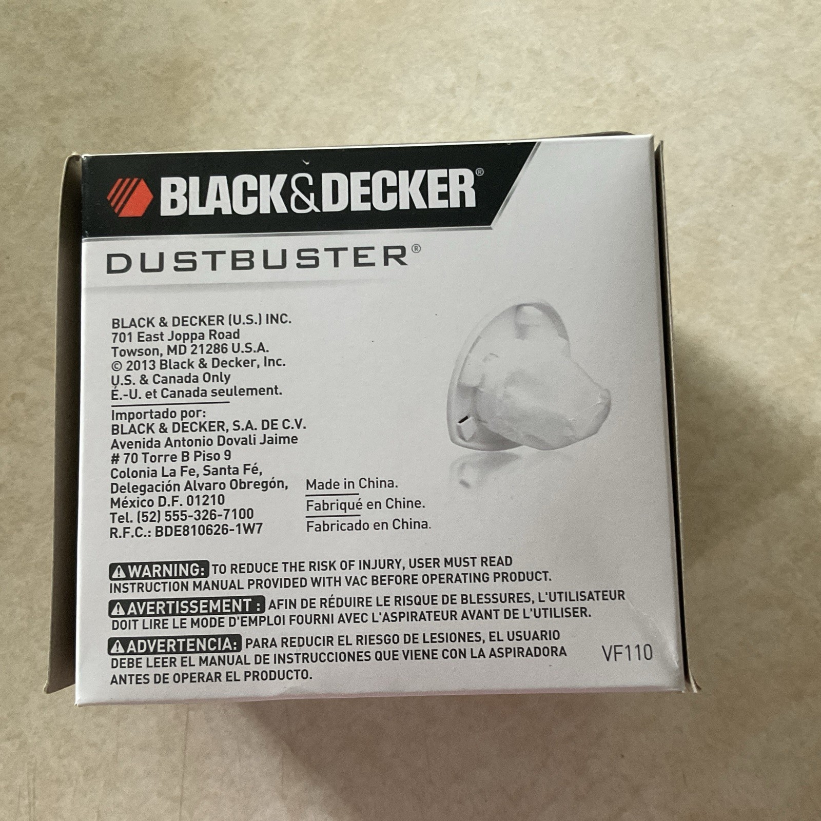 BLACK+DECKER Dustbuster Replacement Filter VF110