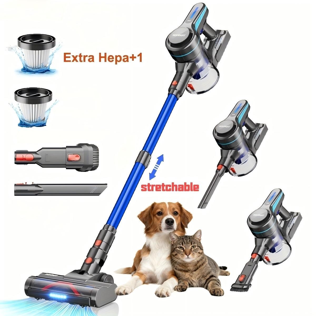 8-in-1 Cordless Vacuum Cleaner Home Office 1.5L Powerful Stick 35Kpa Lightweigh