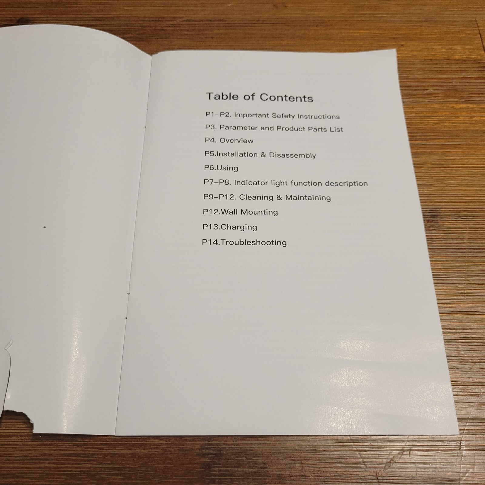 PrettyCare W400 Cordless Vacuum Cleaner Instruction User Manual ONLY