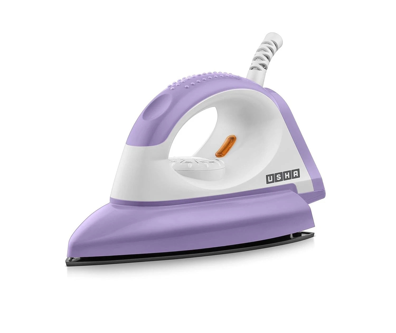 USHA Armor 1100 watts Dry Iron with Shock Proof Plastic Body Purple & White 220V