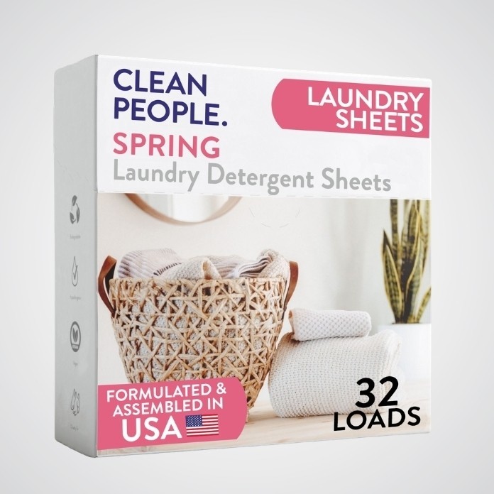 Clean People Laundry Detergent Sheets – Recyclable Packaging, Hypoallergenic, St