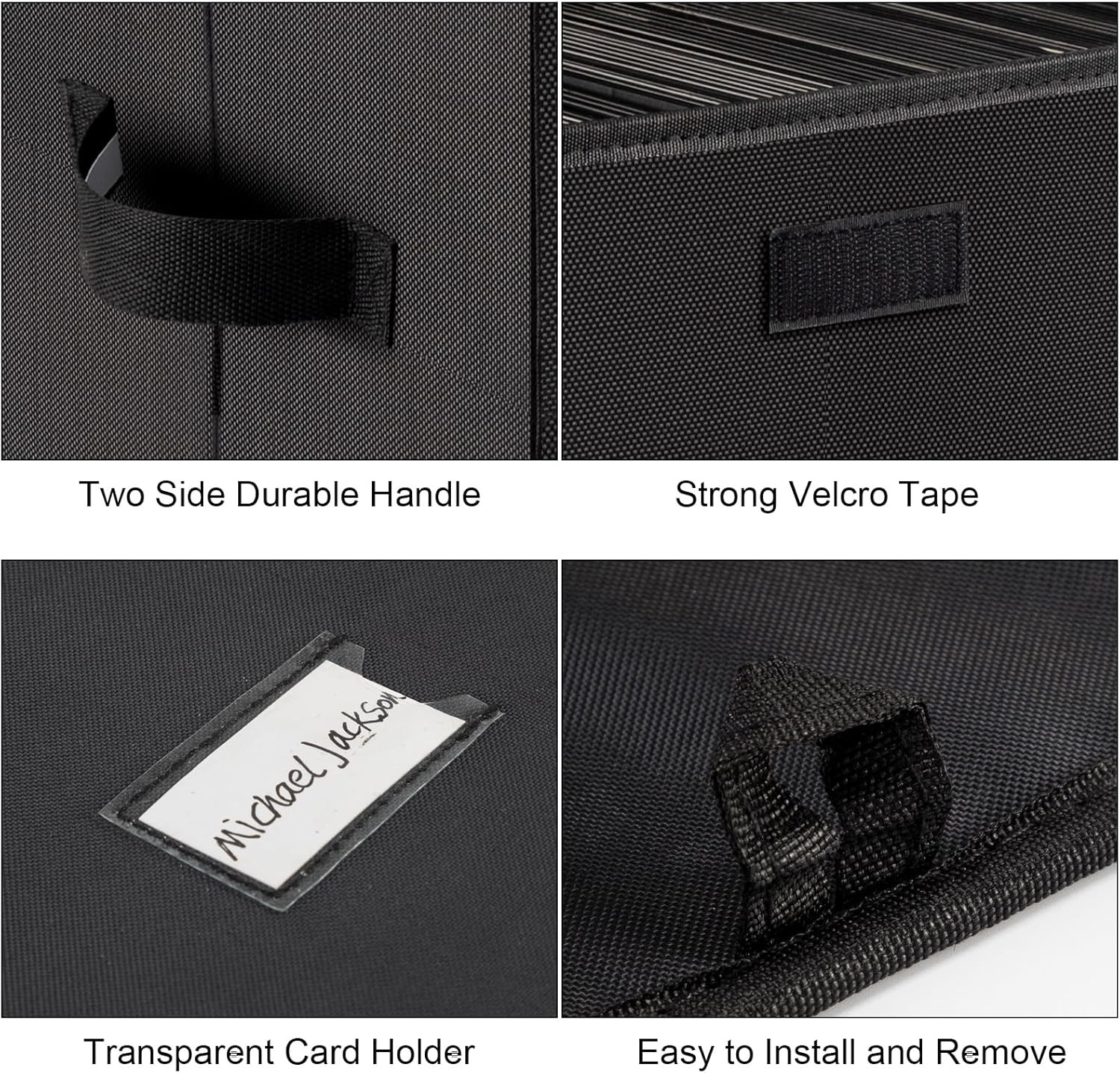 7-Inch Vinyl Storage Box, Set of 2 Stackable Case with Lid | Durable Nylon, Hold