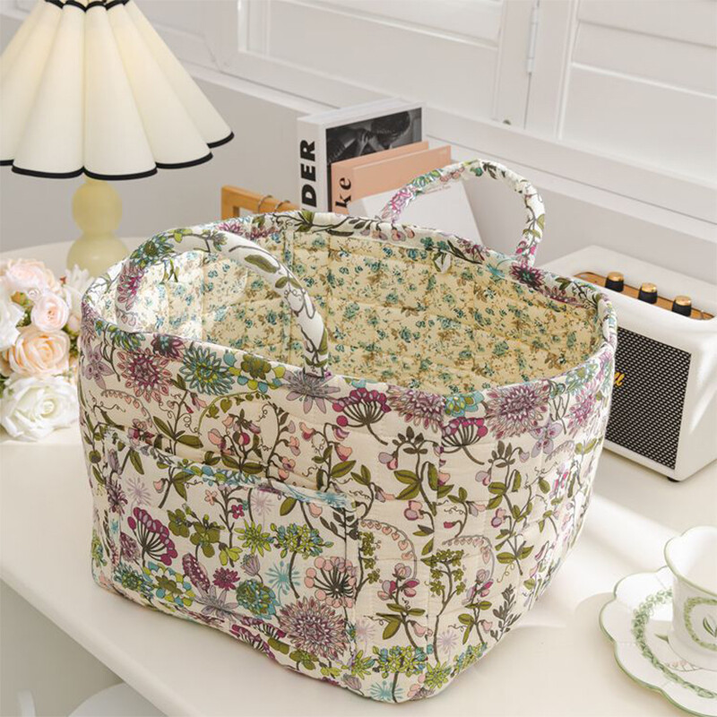 Fabric Storage Basket Rural Style Portable Clothes Miscellaneous Storage Basket