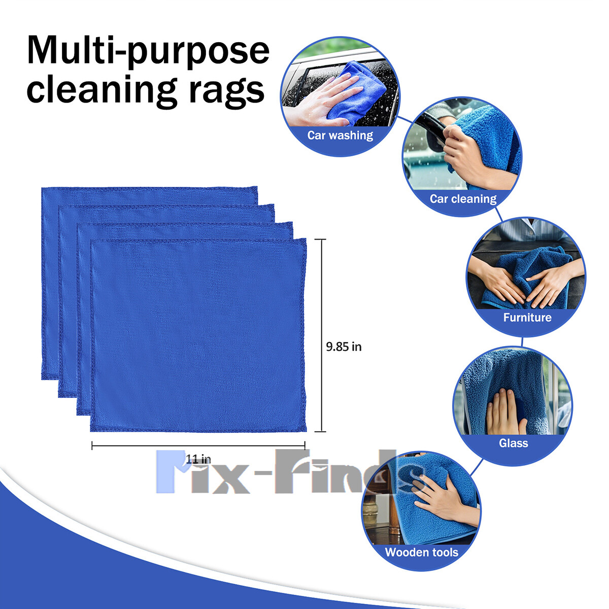 Microfiber Cleaning Cloth Towel Rag Car Polishing No Scratch Auto Detailing LOT