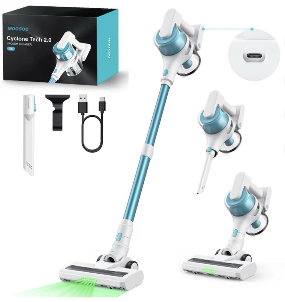 Aposen S6 Lightweight Cordless Stick Vacuum For Hard Floor Carpet Pet Hair