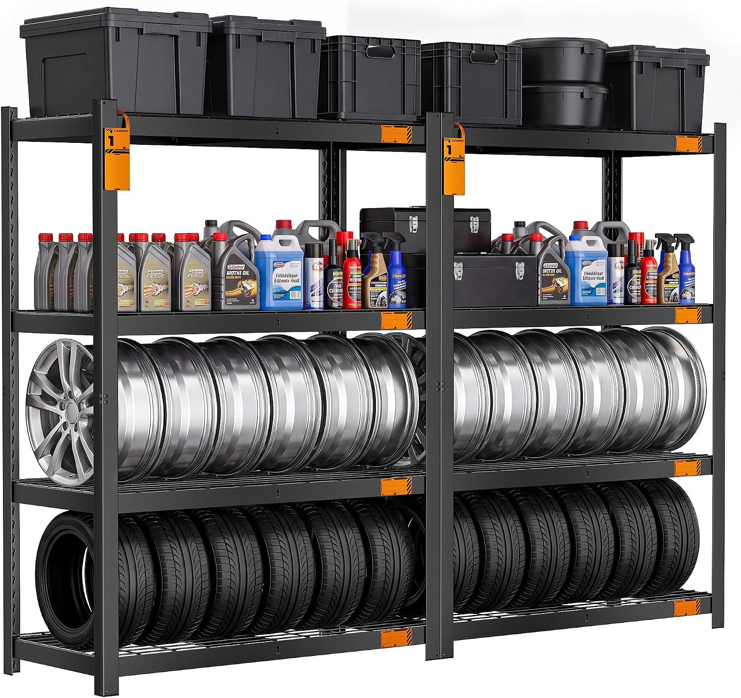 3200LBS Storage Shelves, 4 Tier Wire Shelf 40″W X 20″D X 60″H,2 Pack | Metal Gar