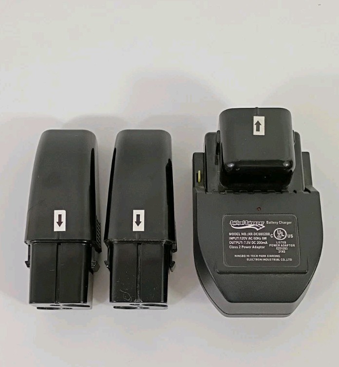 OEM Replacement Rechargeable Battery & Charger Lot For Cordless Swivel Sweeper
