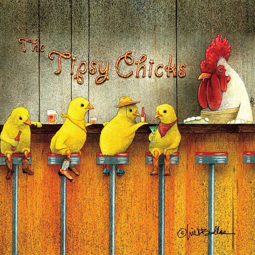 FUN PARTY BEVERAGE NAPKINS – TIPSY CHICKS 20ct Made In Germany