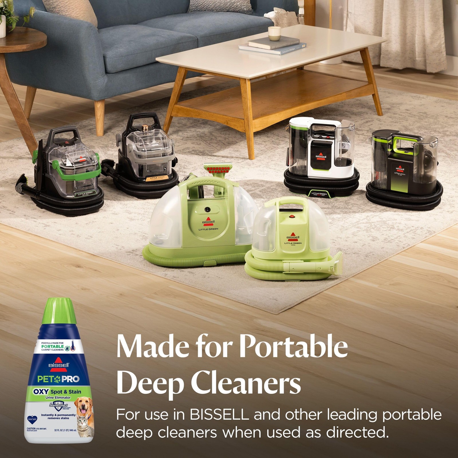 Bissell PET PRO OXY Spot & Stain Formula for Portable Carpet Cleaners, 32 Oz., 2
