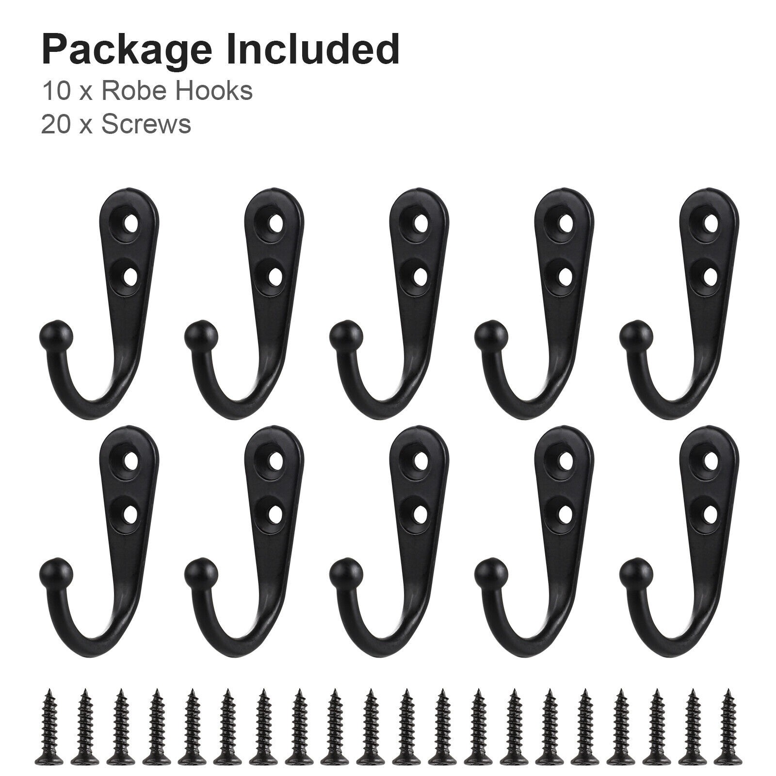 20PCS Wall Hooks for hanging Metal Wall Hooks for Coats Coat hooks for Wall USA