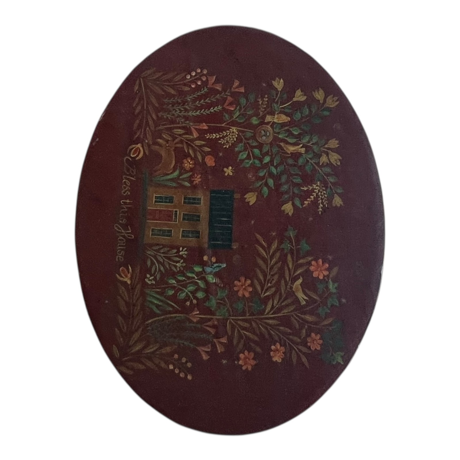 Bob’s Boxes Primitive Lives Bless This House II Oval Decorative 5.5″ X 4″ Box