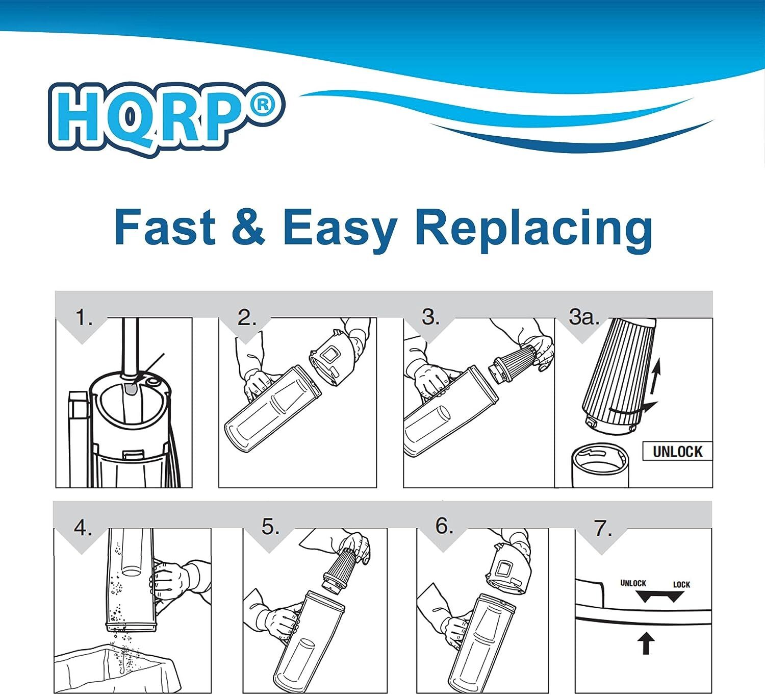 HQRP Washable & Reusable Hepa Filter for Dirt Devil Vac F2 / 470880 Replacement