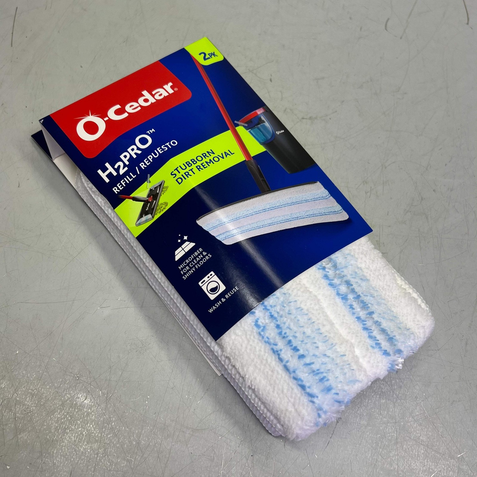 O-CEDAR (2 PACK, 2 HEADS EACH) H2prO Mop Heads 9.25″ x 4.38″ White 26-231