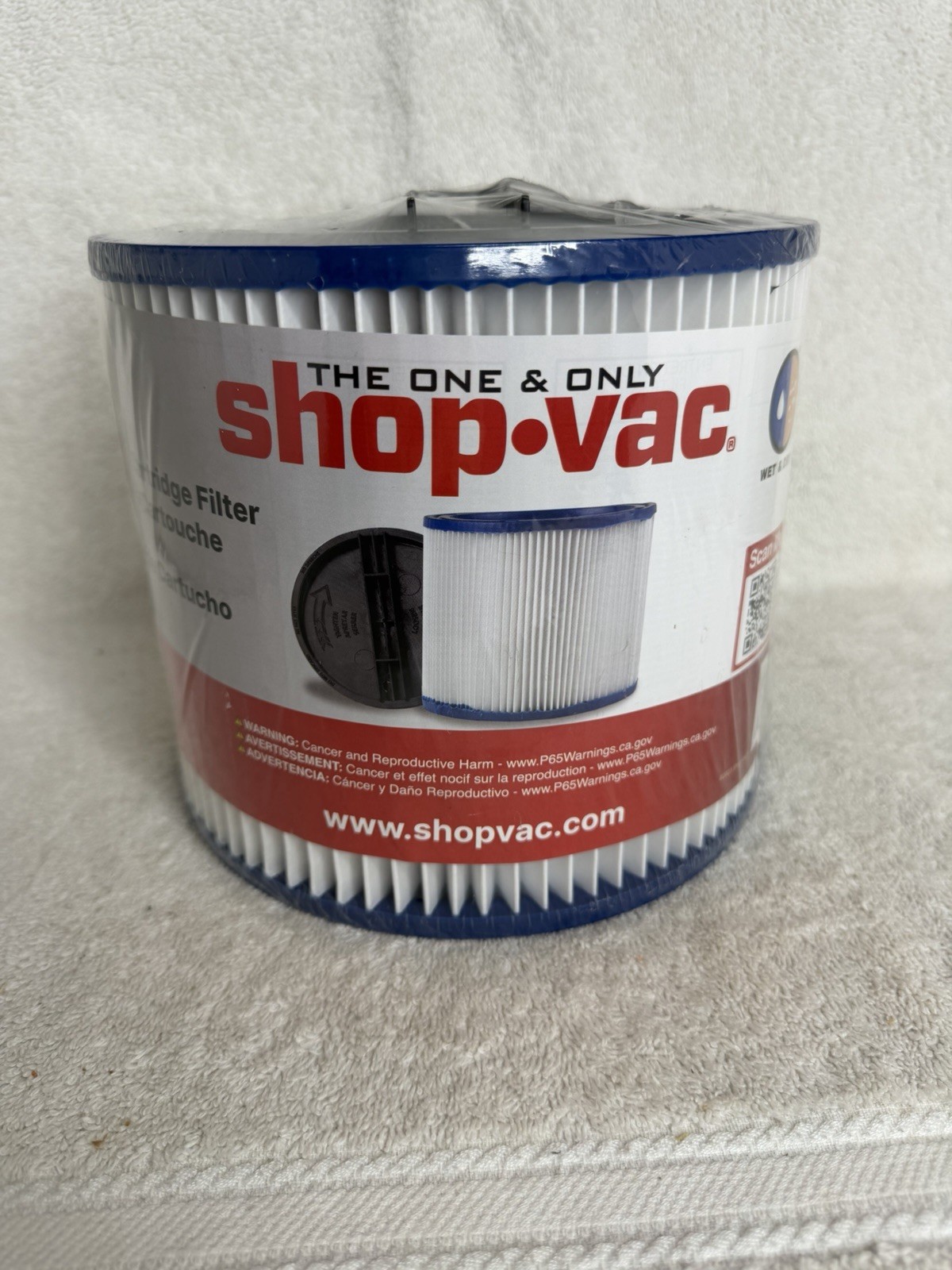 Shop Vac 90340 True HEPA Cartridge Filter for Wet/Dry Vacuums Replacement OEM