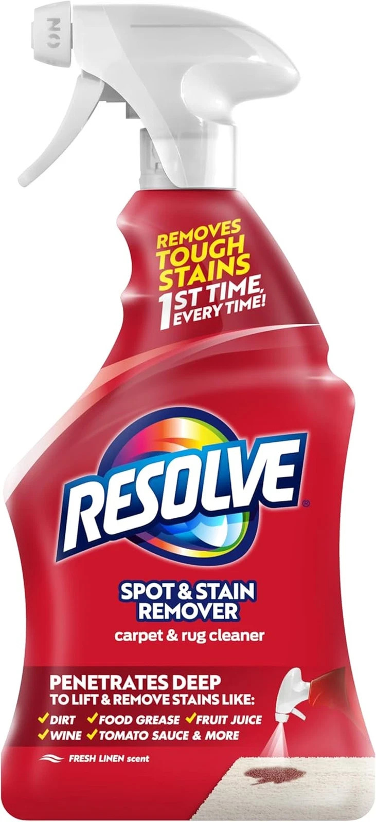 Resolve Carpet And Rug Cleaner Spray Spot & Stain Remover, 22 Ounce