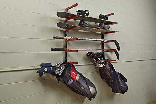 6 Shelf Lumber Storage Rack Wall-Mounted Steel Wood Pipes Rack 660LB New