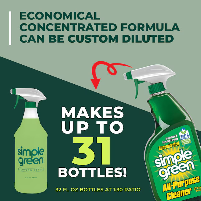 Simple Green All-Purpose Cleaner Concentrated Spray Bottle, Original, 32 fl. oz