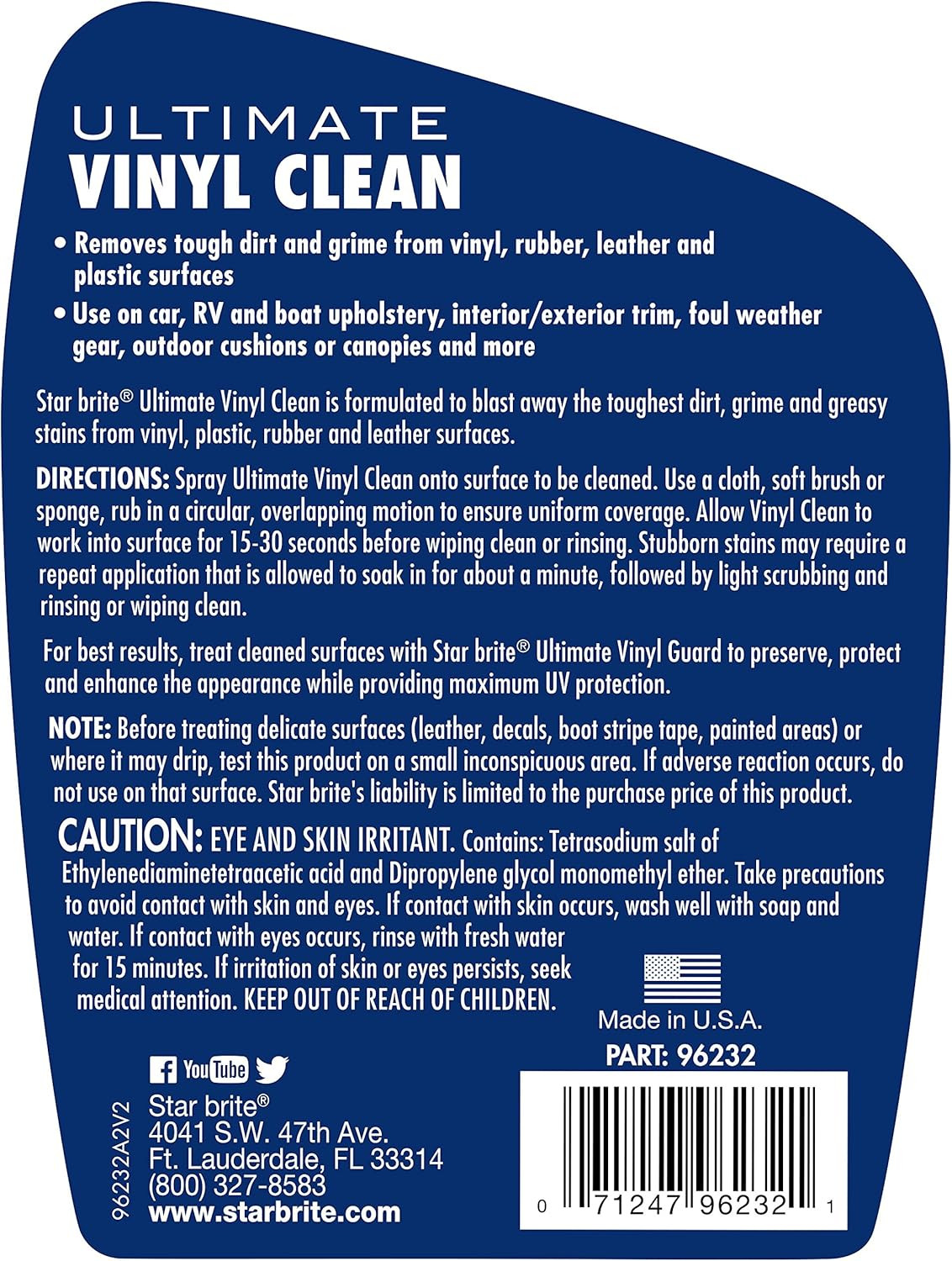 Ultimate Vinyl Clean Spray – Multi-Surface Cleaner for Auto, RV, Home & Boat Uph